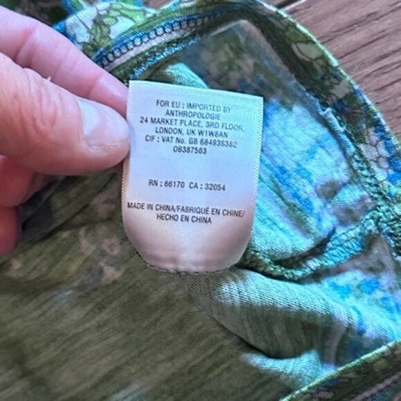 Meadow Rue by Anthropologie XS Boho crochet collar floral top - Picture 6 of 8